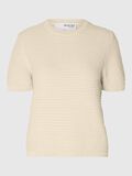 Selected SHORT-SLEEVED KNITTED TOP, Birch, highres - 16093036_Birch_001.jpg