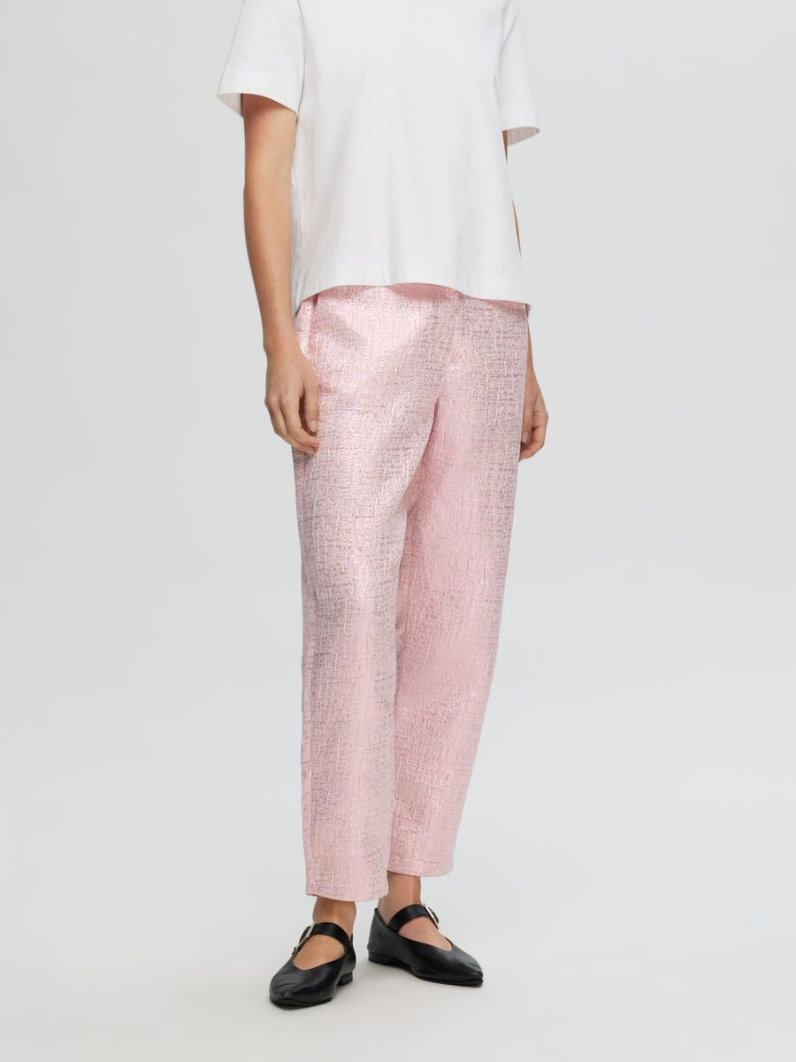 Selected METALLISK JACQUARD BESKURNA BYXOR, Cradle Pink, highres - 16097380_CradlePink_003.jpg