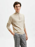 Selected KVART GLIDELÅS PULLOVER, Simply Taupe, highres - 16085081_SimplyTaupe_940967_003.jpg