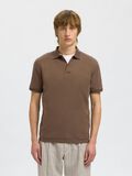 Selected SHORT SLEEVED POLO SHIRT, Morel, highres - 16099994_Morel_003.jpg