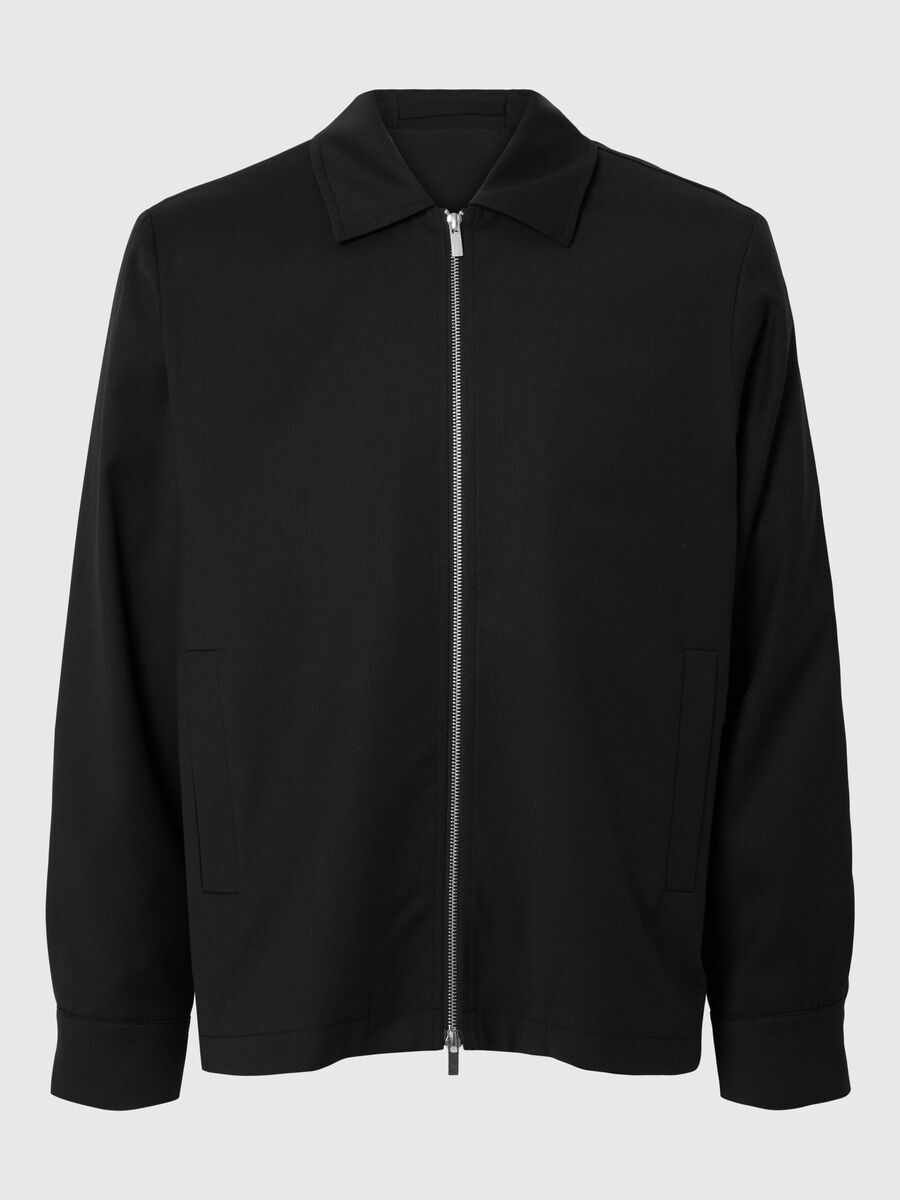 Selected LIGHTWEIGHT SHORT JACKET, Black, highres - 16097712_Black_001.jpg