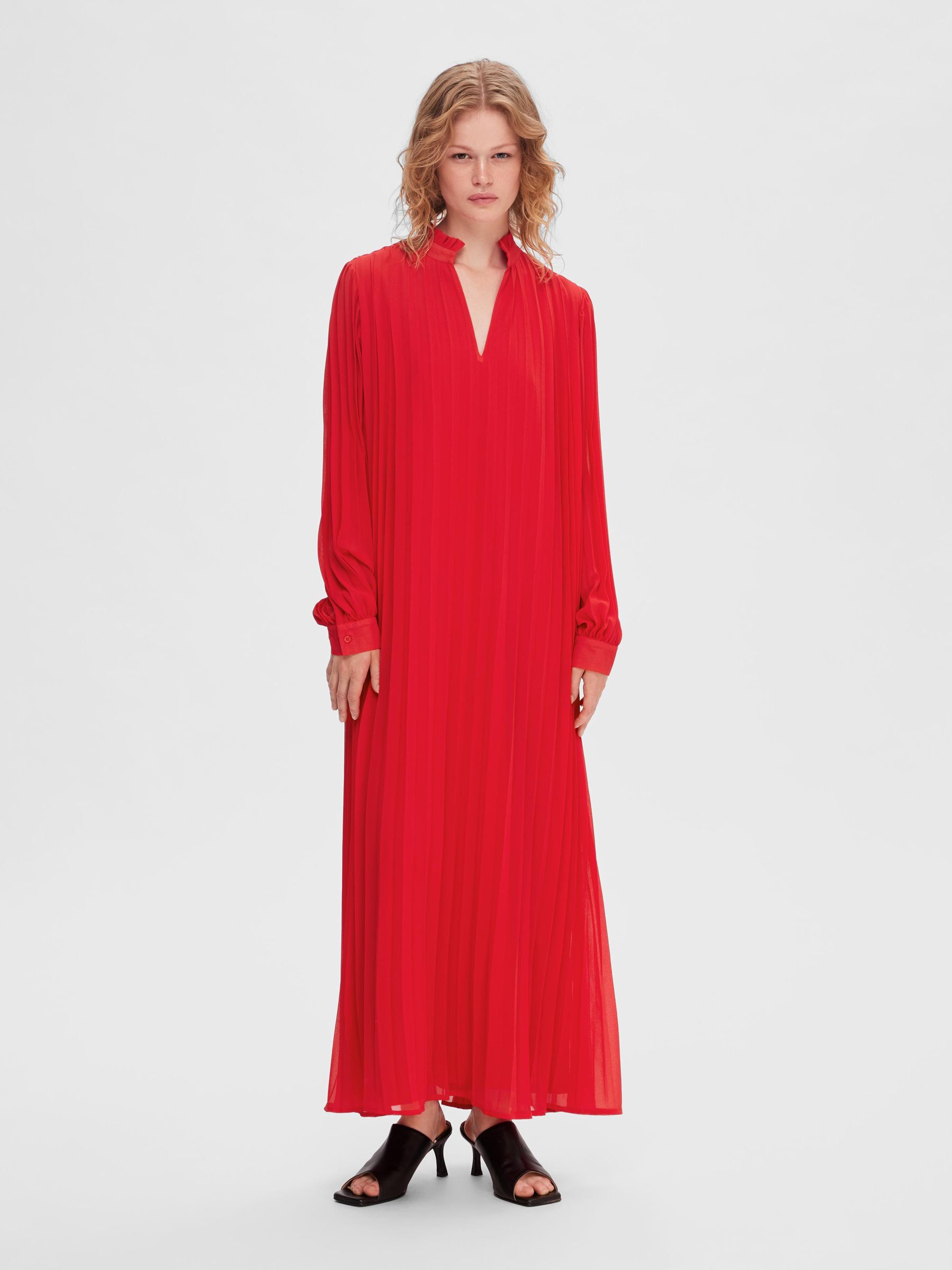 Selected femme shop pleated maxi dress