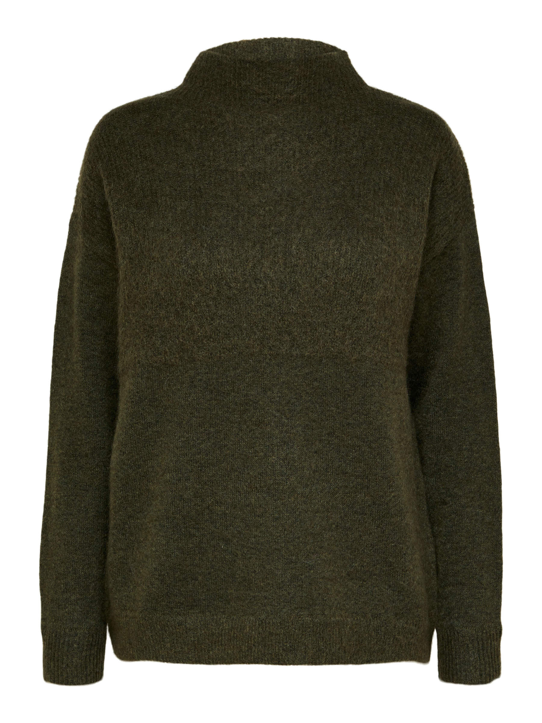 MOHAIR BLEND KNITTED JUMPER | Green | SELECTED FEMME®