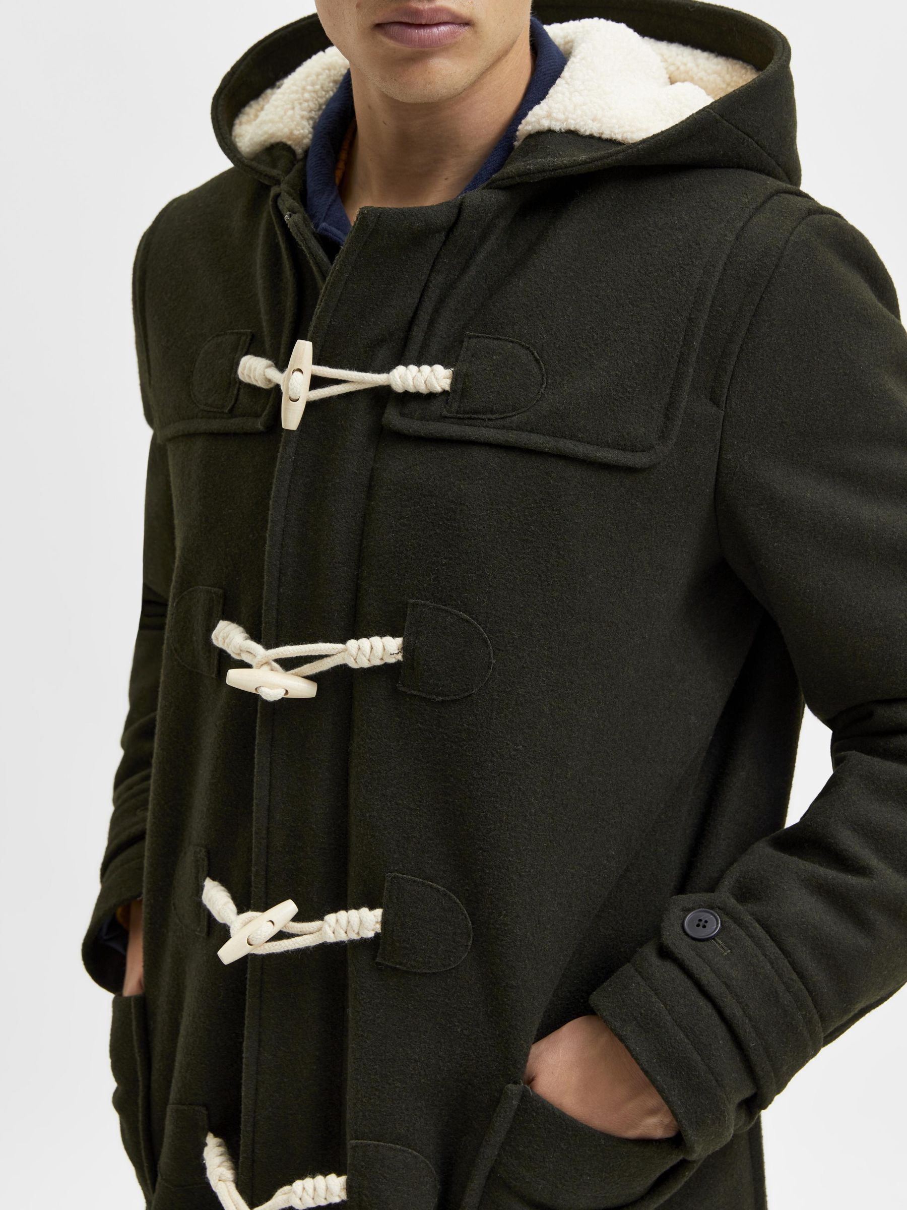 fitted duffle coat