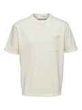 Selected CREW NECK T-SHIRT, Egret, highres - 16083402_Egret_001.jpg