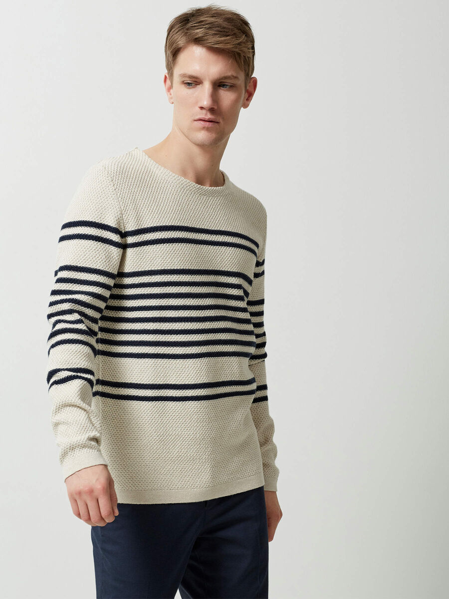 Selected STRIPED - JUMPER, Simply Taupe, highres - 16054722_SimplyTaupe_545173_003.jpg