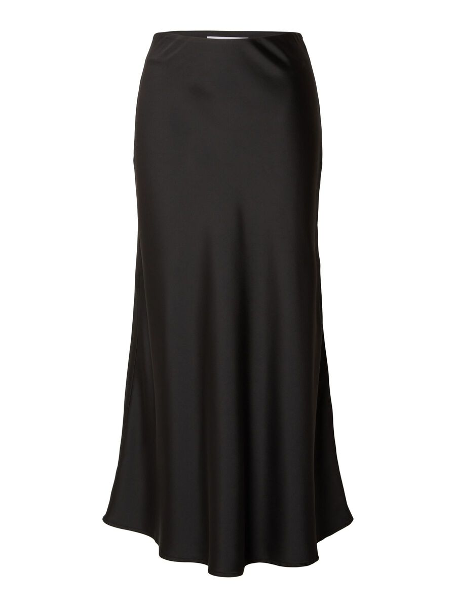 Satin Midi Skirt - Selected - Modalova