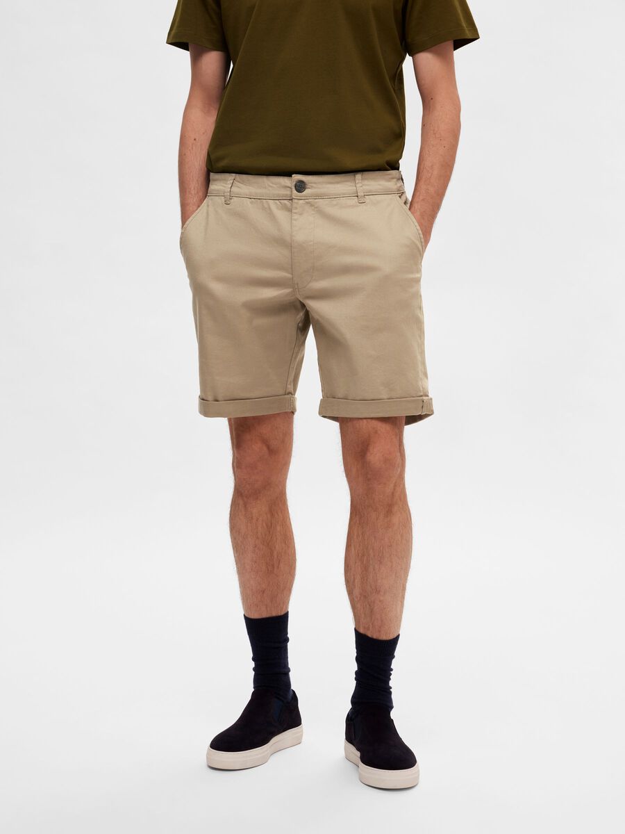 Selected SLIM FIT CHINOSHORTS, Chinchilla, highres - 16092593_Chinchilla_003.jpg