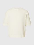 Selected KNITTED T-SHIRT, Egret, highres - 16099002_Egret_001.jpg