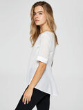 Selected ORGANIC COTTON - TOP MED KORTE ÆRMER, Bright White, highres - 16062149_BrightWhite_003.jpg