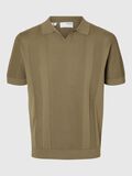 Selected KURZARM POLOHEMD AUS STRICK, Vetiver, highres - 16096387_Vetiver_001.jpg