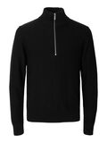 Selected HALF-ZIP PULLOVER, Black, highres - 16092550_Black_001.jpg
