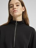 Selected SOFT TOUCH HALF ZIP SWEAT SWEATSHIRT, Black, highres - 16079998_Black_006.jpg