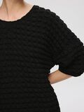 Selected TEXTURED  3/4 SLEEVED TOP, Black, highres - 16096981_Black_006.jpg