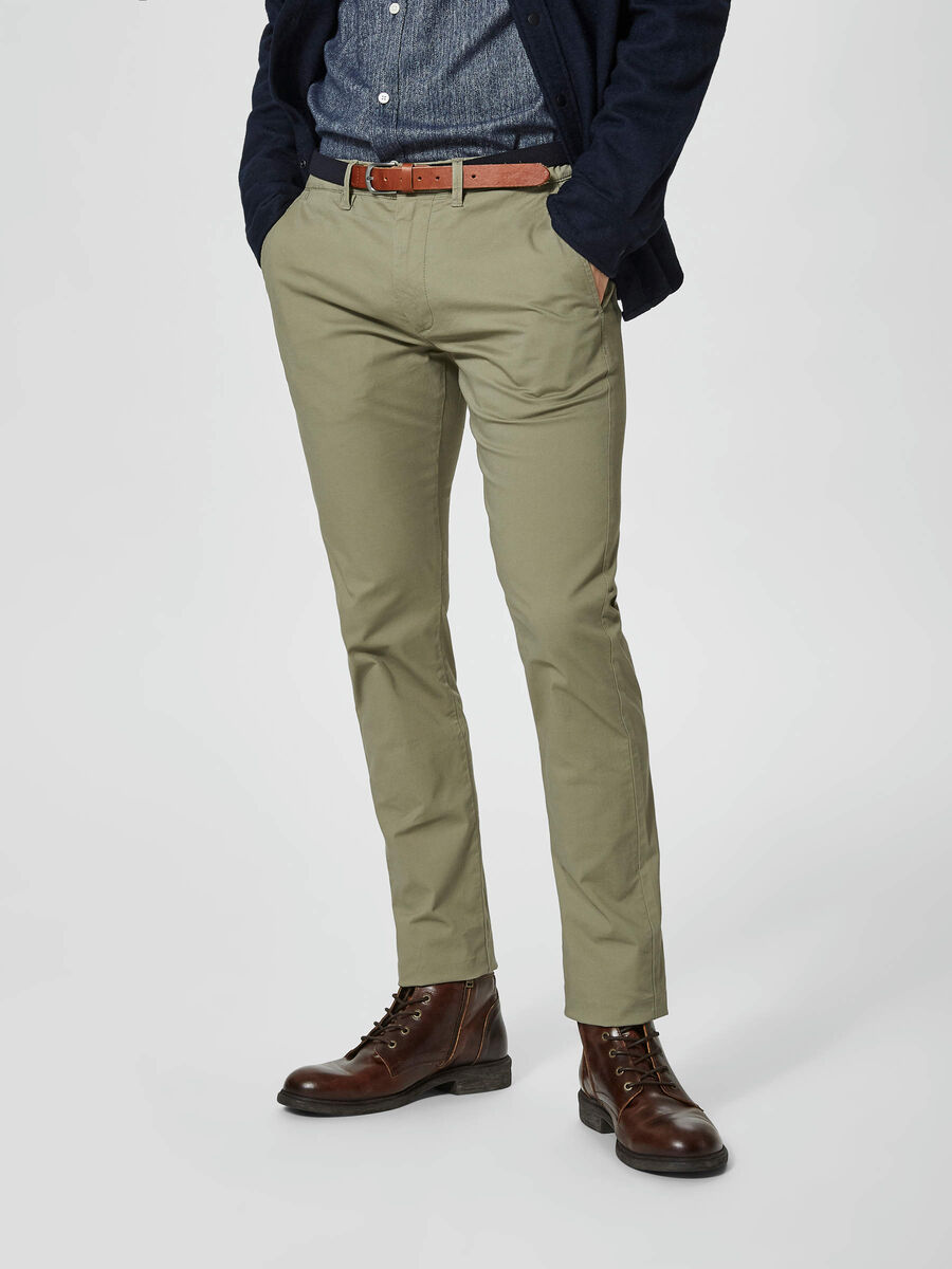 Selected SLHYARD SLIM FIT - CHINOS, Vetiver, highres - 16059680_Vetiver_003.jpg