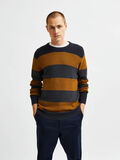 Selected BLOCK STRIPED PULLOVER, Curry, highres - 16079768_Curry_853536_003.jpg