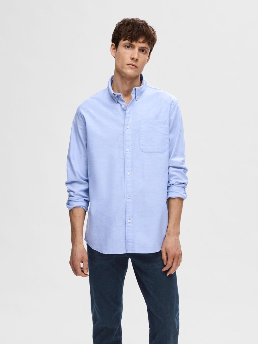 Selected OXFORD SHIRT, Light Blue, highres - 16077359_LightBlue_003.jpg