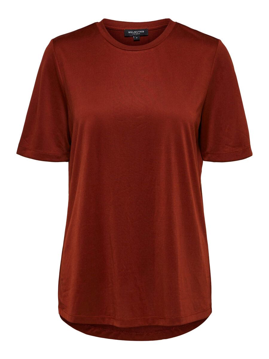 Selected MODAL T-SHIRT, Smoked Paprika, highres - 16072170_SmokedPaprika_001.jpg