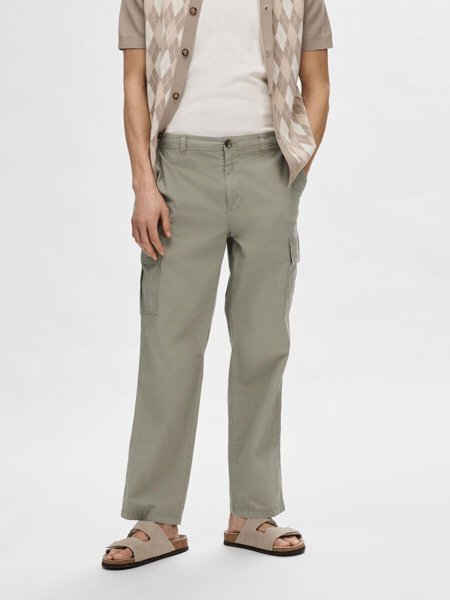 Selected 220 LOOSE FIT CARGO TROUSERS, Vetiver, highres - 16092740_Vetiver_003.jpg