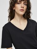 Selected V-NECK T-SHIRT, Black, highres - 16065132_Black_006.jpg