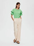 Selected ORGANIC COTTON RUFFLE T-SHIRT, Absinthe Green, highres - 16079837_AbsintheGreen_005.jpg