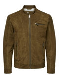 Selected SUEDE LEATHER JACKET, Olive Night, highres - 16079414_OliveNight_001.jpg