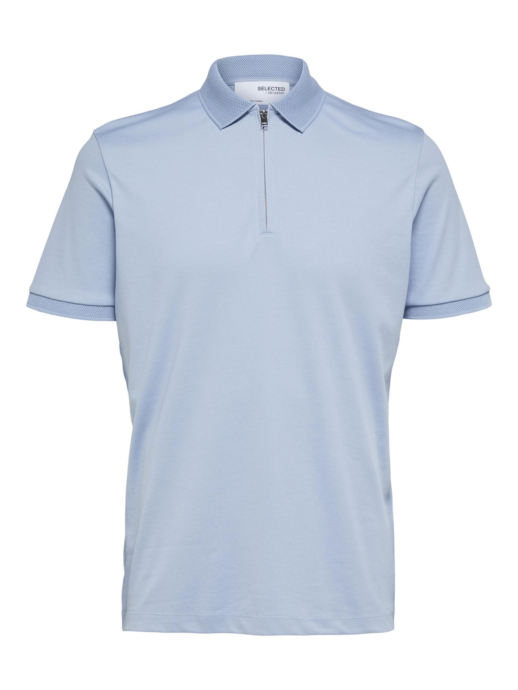 Polo zippé on sale homme