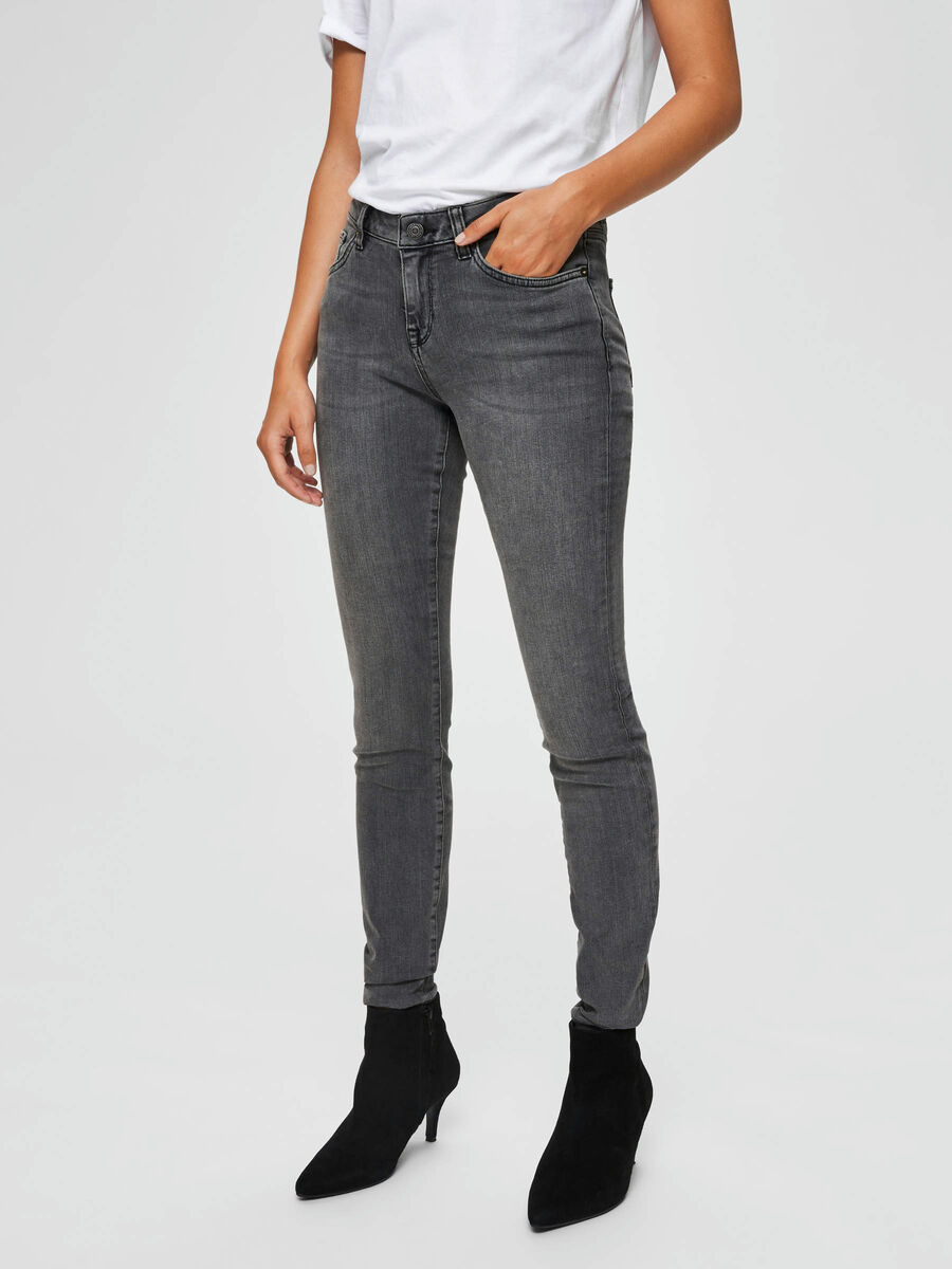 Selected TAILLE MI-HAUTE - JEAN SKINNY, Black Denim, highres - 16066492_BlackDenim_003.jpg