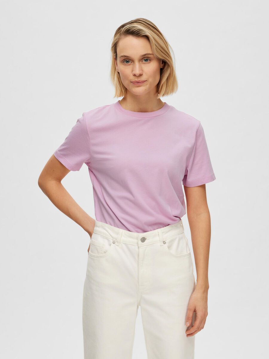 Selected CLASSIQUE T-SHIRT, Sweet Lilac, highres - 16089123_SweetLilac_003.jpg