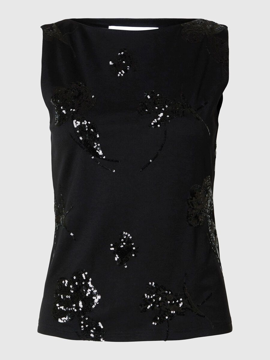 Selected PRENDA CON LENTEJUELAS TOP SIN MANGAS, Black, highres - 16096008_Black_001.jpg