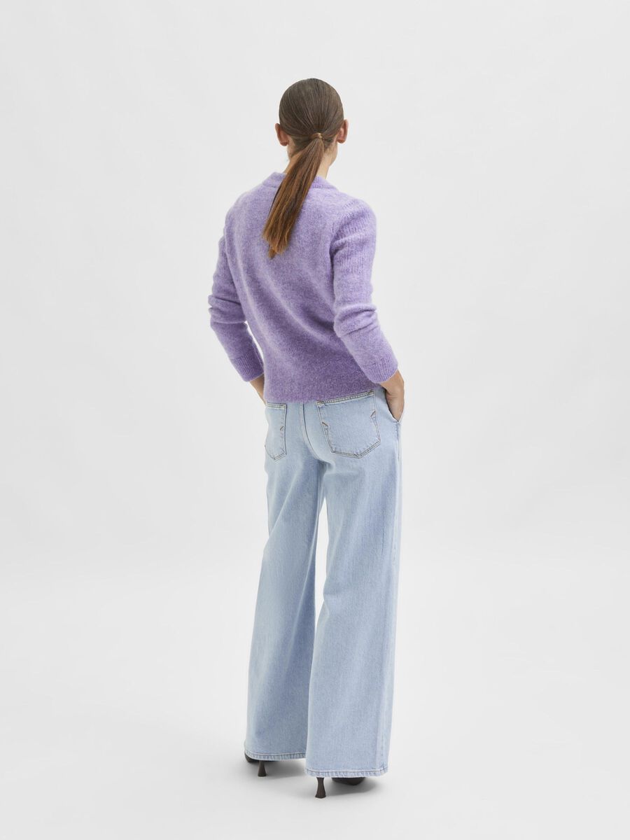 Selected WOOL ALPACA BLEND - KNITTED CARDIGAN, Violet Tulip, highres - 16065511_VioletTulip_784607_004.jpg