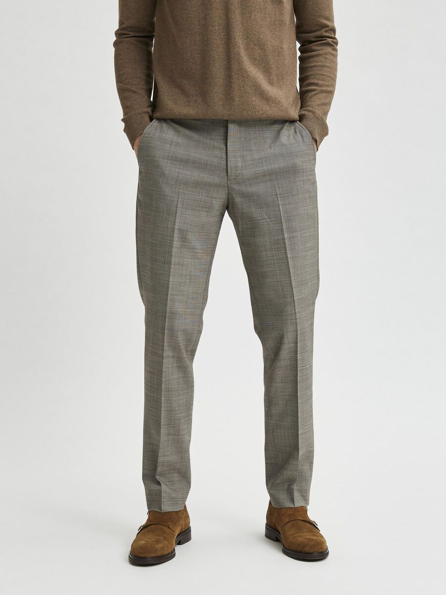 Selected COUPE SLIM EN POLYESTER RECYCLÉ PANTALON, Brown Sugar, highres - 16078194_BrownSugar_003.jpg
