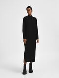 Selected KNITTED MIDI DRESS, Black, highres - 16087996_Black_005.jpg