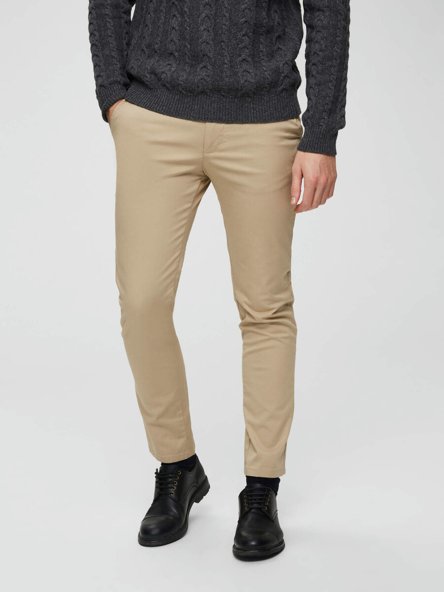 Selected SLHYARD SLIM FIT - CHINOS, White Pepper, highres - 16048756_WhitePepper_003.jpg