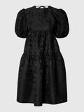 Selected PUFF SLEEVE MIDI DRESS, Black, highres - 16096016_Black_001.jpg