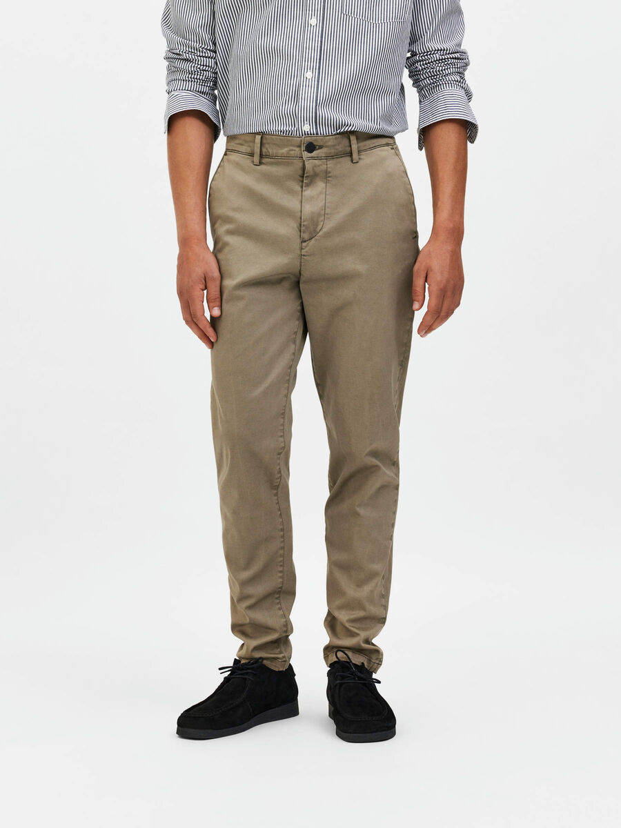Selected 172 SLIM TAPERED FIT TROUSERS, Brindle, highres - 16086437_Brindle_003.jpg
