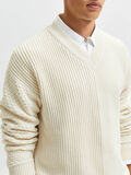 Selected LONG SLEEVED KNITTED V-NECK JUMPER, Jet Stream, highres - 16081072_JetStream_006.jpg