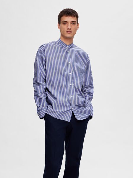 Selected BANDED COLLAR SHIRT, Navy Blazer, highres - 16094088_NavyBlazer_1109049_003.jpg
