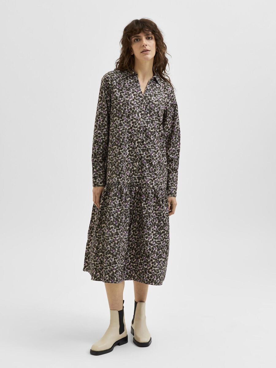 Selected MANCHES LONGUES ROBE MI-LONGUE, Black, highres - 16080881_Black_876840_003.jpg
