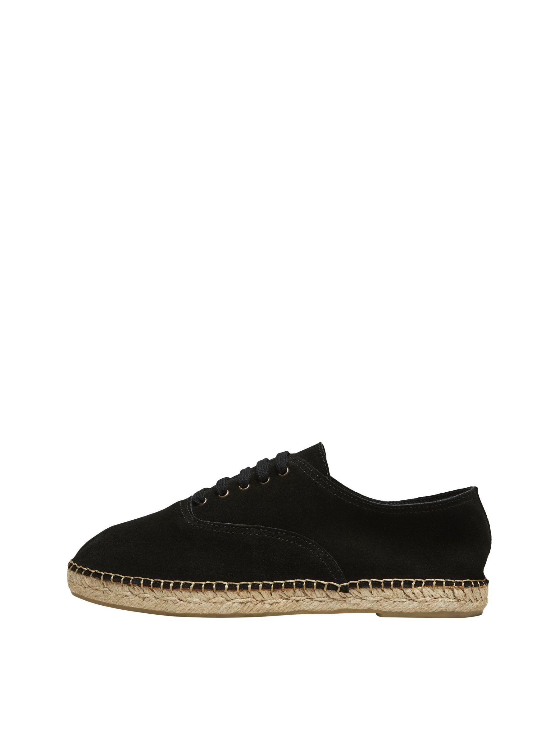 SUEDE ESPADRILLES SNEAKERS Black SELECTED HOMME