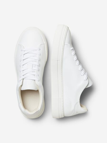 Selected LEATHER TRAINERS, White, highres - 16081298_White_005.jpg