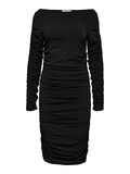 Selected RUCHED MIDI DRESS, Black, highres - 16086308_Black_001.jpg