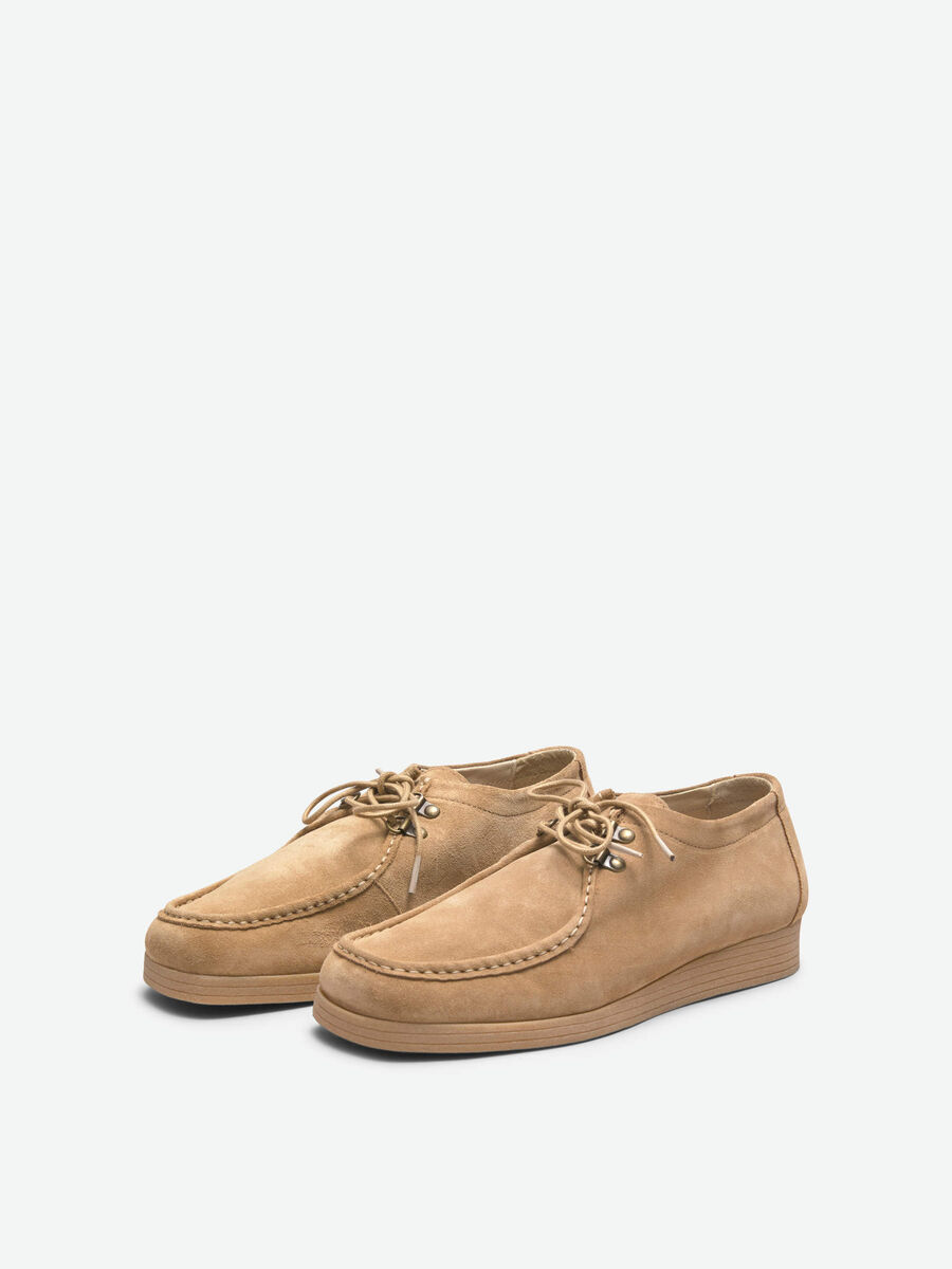 DE ANTE ZAPATOS CON PUNTERA DE TIPO (Beige) | Selected®
