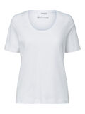 Selected WIDE NECK T-SHIRT, Bright White, highres - 16077339_BrightWhite_001.jpg