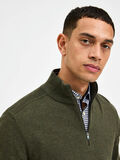 Selected HALF ZIP - KNITTED CARDIGAN, Forest Night, highres - 16074687_ForestNight_779218_006.jpg