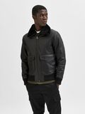 Selected DE CUERO CAZADORA BOMBER, Black, highres - 16081020_Black_003.jpg