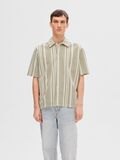 Selected STRIPED SHORT SLEEVED SHIRT, Burnt Olive, highres - 16092777_BurntOlive_003.jpg