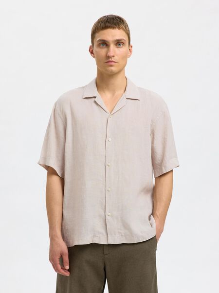 Selected 100% LEINEN KURZARMHEMD, Pure Cashmere, highres - 16096908_PureCashmere_003.jpg