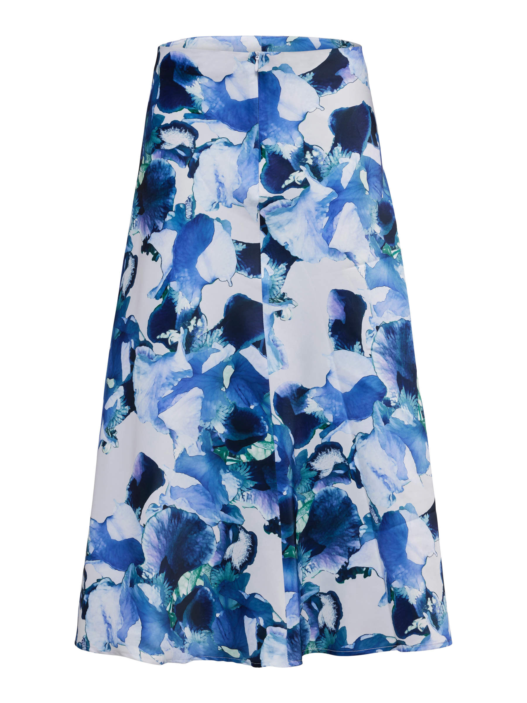 Royal blue outlet floral skirt