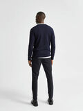 Selected PIMABAUMWOLL V-AUSSCHNITT PULLOVER, Navy Blazer, highres - 16074683_NavyBlazer_779177_004.jpg